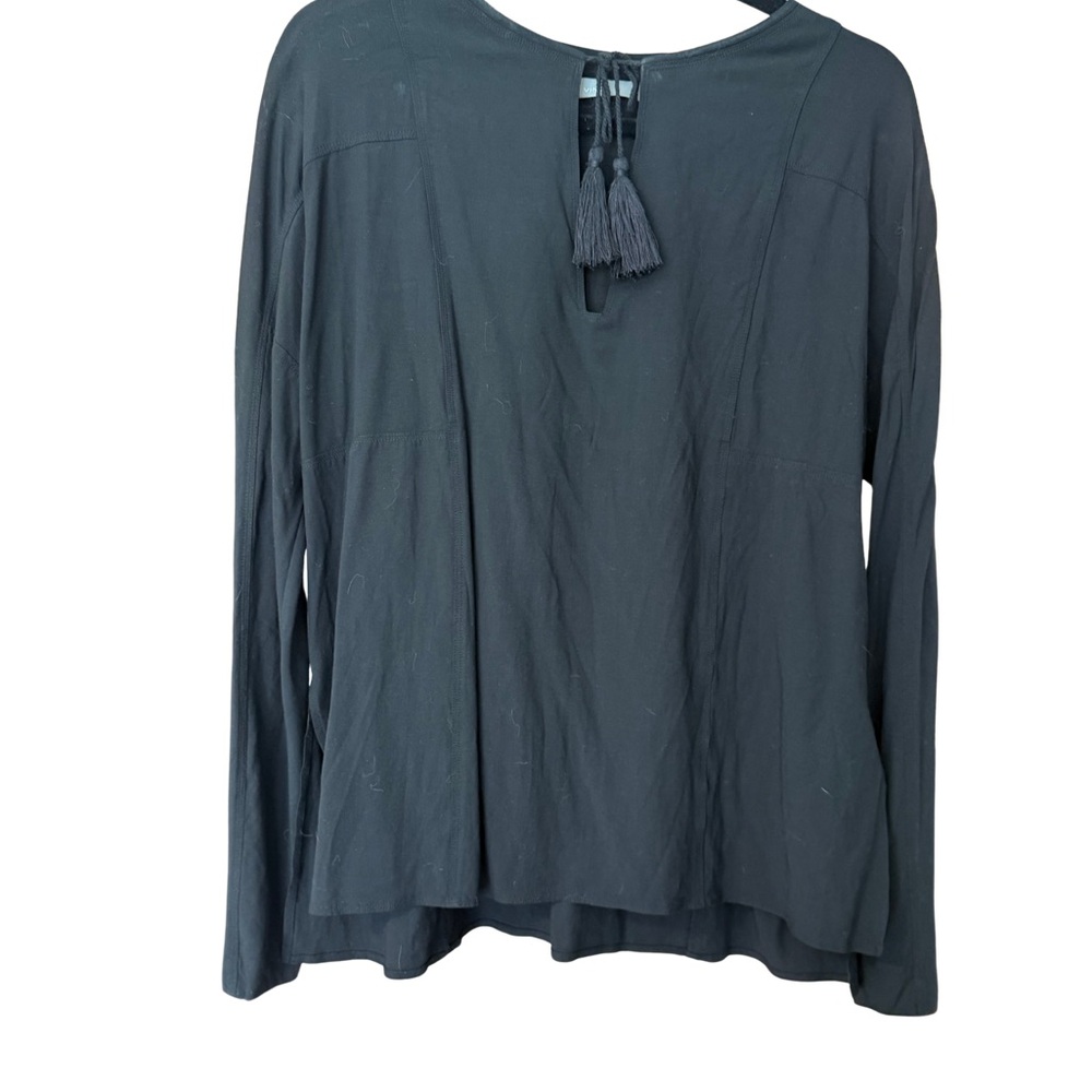 Vince Black Blouse with Tassel Detail EUC sz xs